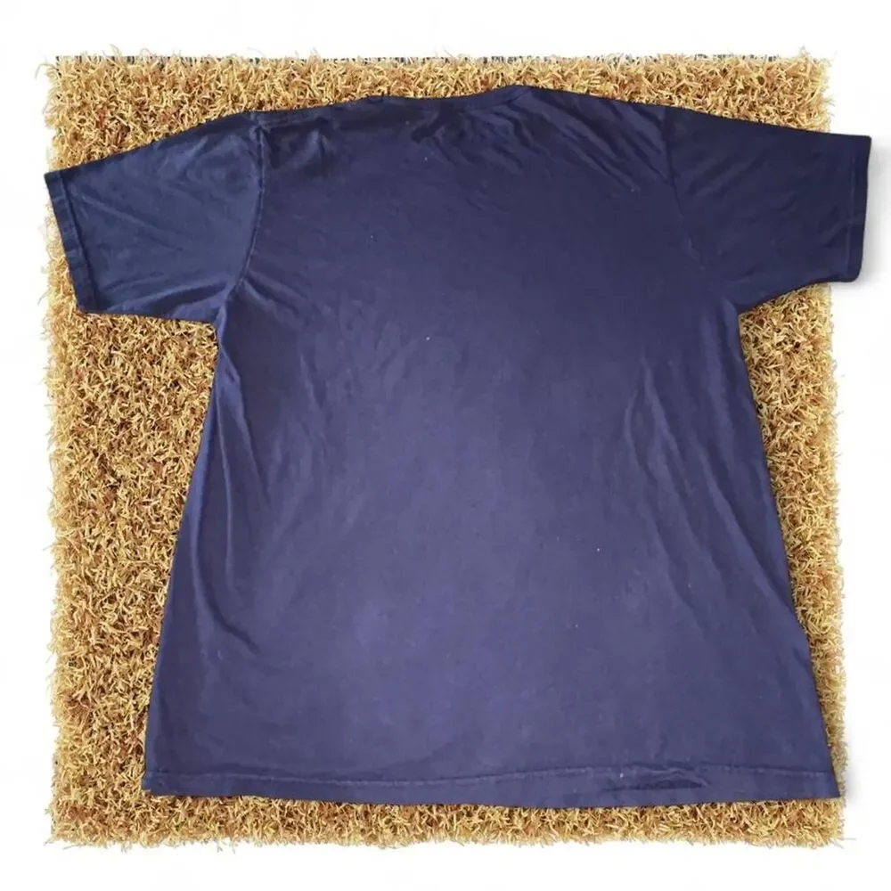 Adidas Men's Navy and Blue T-shirt